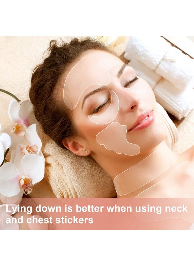 Patelai - 22 Pcs Reusable Face And Forehead Wrinkles Patches Overnight Silicone Chest Patches Neck Wrinkle Patches Pad Eyelid Lifter Strips For Face Forehead Neck Decollete Cheek Eye Pads Beauty - Image 1
