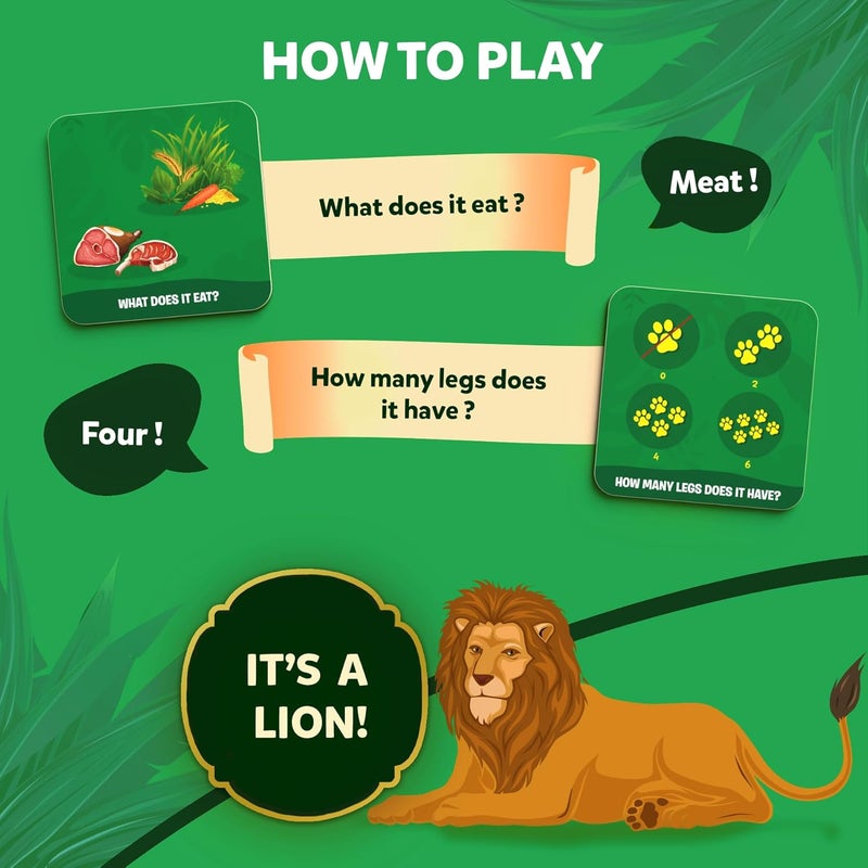 Skillmatics تخمين في 10 - عالم الحيوانات للأطفال، هدايا للأطفال، الأولاد، البنات الذين يحبون ألعاب الطاولة، ألعاب الورق، الألعاب التعليمية، لعبة سفر للأعمار 3، 4، 5، 6 - Image 4