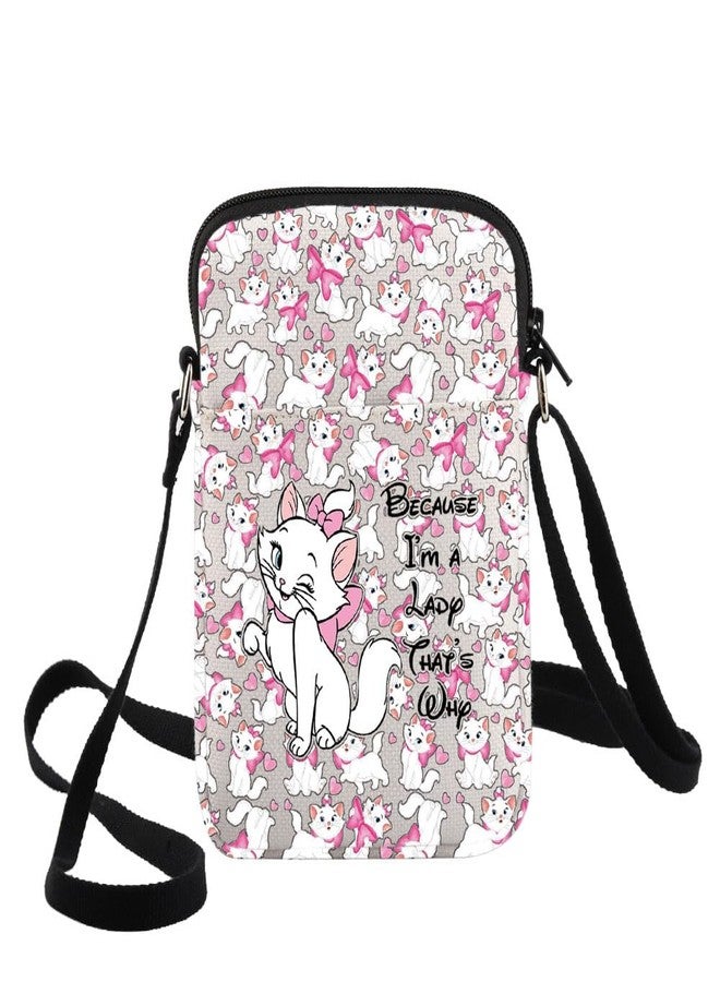 G2TUP Cartoon Cat Crossbody Bag Cats Lover Gifts Because I'm a Lady Shoulder Bag Cartoon Movie Themed Merch (Because I'm a Lady Cb) - Image 1