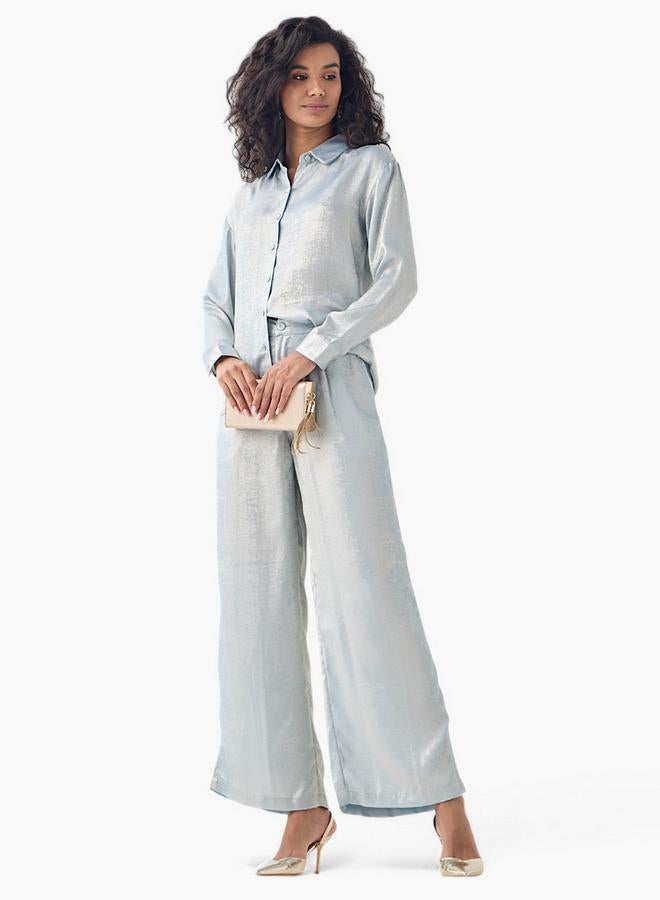 2Xtremz Textured Shirt with Collar and Long Sleeves - Image 2