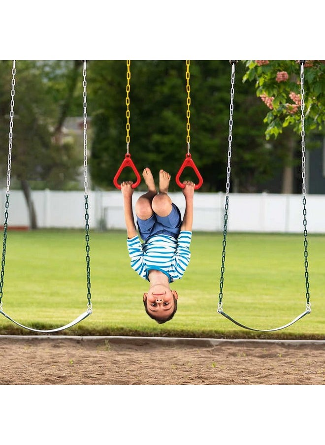 Toy Park - Toy Park Gym Trapeze Ring Set for Kids/Adults Trapeze Bar Flying Pull up Ring Sports Outdoor & Indoor Gym Swing (Red) - Image 1