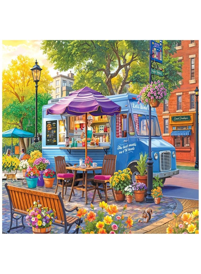 RoseArt - Kodak Premium - City Food Truck - 1000 Piece Jigsaw Puzzle for Adults, Vibrant Restaurant Scene - Made in USA - Image 1