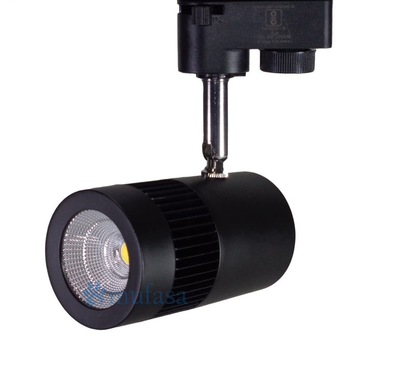 Mufasa 9 Watts Black Body LED Track Light Spot Light/Focus Light | Track Rail NOT Included | Aluminum Body (White) - Image 2
