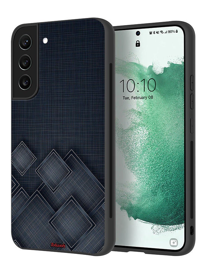 Tolwak غطاء حماية لهاتف سامسونج جالاكسي S22 5G بنمط مربعات على القماش - Image 1