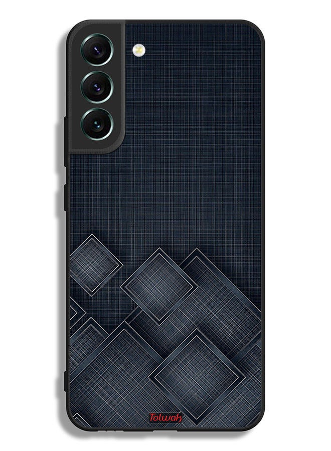 Tolwak غطاء حماية لهاتف سامسونج جالاكسي S22 5G بنمط مربعات على القماش - Image 3