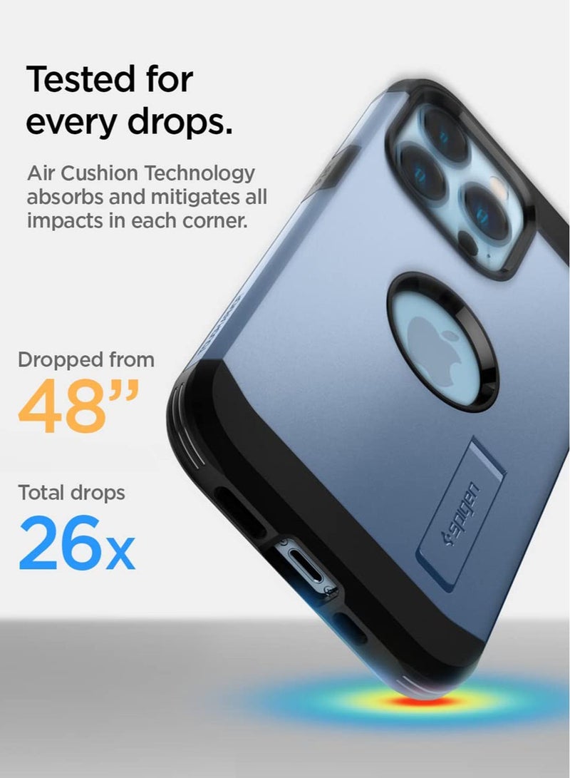 Spigen Tough Armor For iPhone 13 Pro Case Cover With Extreme Impact Foam - Sierra Blue - Image 3