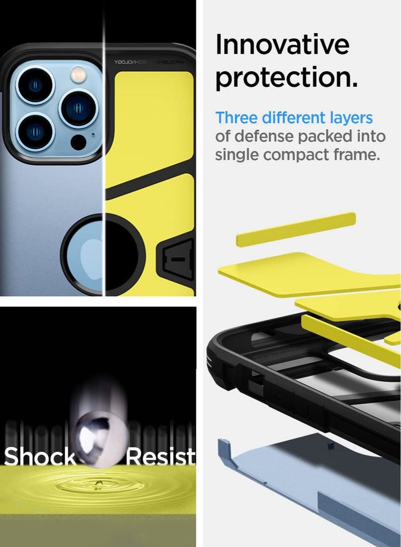 Spigen Tough Armor For iPhone 13 Pro Case Cover With Extreme Impact Foam - Sierra Blue - Image 4