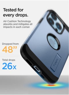 Spigen Tough Armor For iPhone 13 Pro Case Cover With Extreme Impact Foam - Sierra Blue  - Image 3