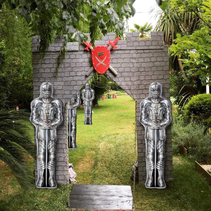 Lidmada Knight Party Balloons, Medieval Castle Decorations Supplies Aluminium Foil Balloons for Medieval Dragon Themed Birthday Party Halloween, Pack of 2 - Image 2