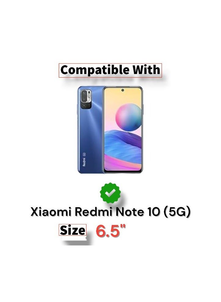 For Xiaomi Redmi Note 10 (5G) Flip Full Leather Wallet Card Slot Case with Kickstand,with Strap Magnetic Closure,Included Internal Tpu Silicone Case,High Protective Compatible with Xiaomi Redmi Note 10 (5G) (6.5") (Black)  - Image 4