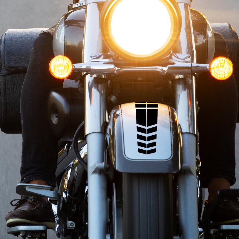 Black Reflective Decal Sticker Waterproof for Car Bumper Motorcycle Mudguard - Image 4