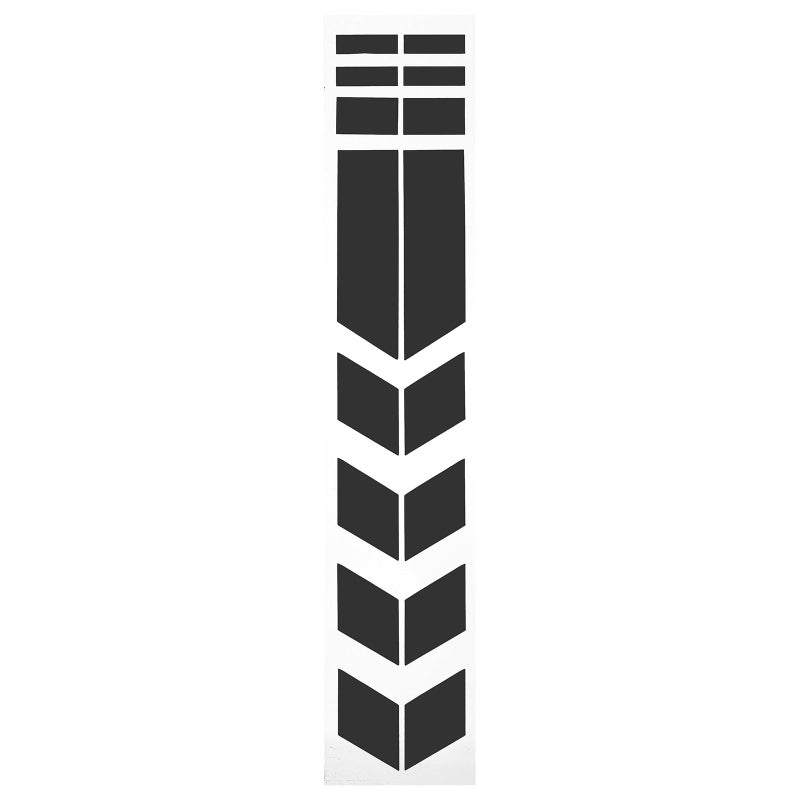 Black Reflective Decal Sticker Waterproof for Car Bumper Motorcycle Mudguard - Image 2
