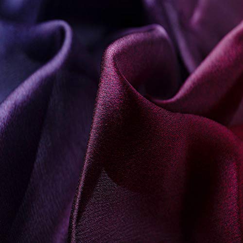 CYZLANN Women's Scarves 100% Silk Long Lightweight Scarfs for women(dark red blue) - Image 3