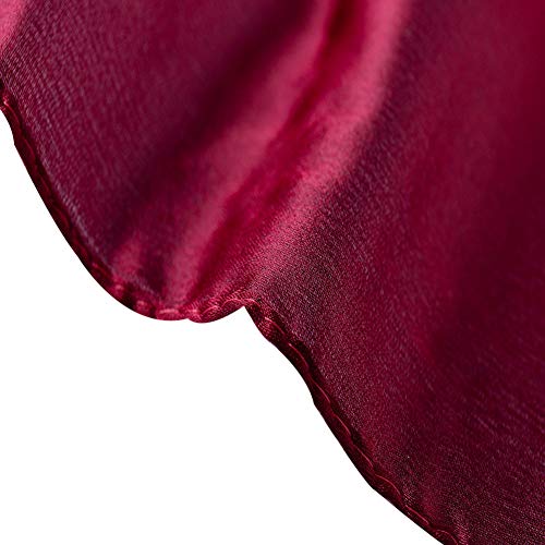 CYZLANN Women's Scarves 100% Silk Long Lightweight Scarfs for women(dark red blue) - Image 5