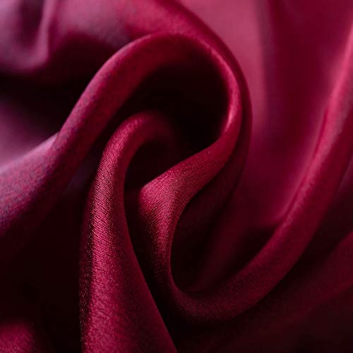 CYZLANN Women's Scarves 100% Silk Long Lightweight Scarfs for women(dark red blue) - Image 2