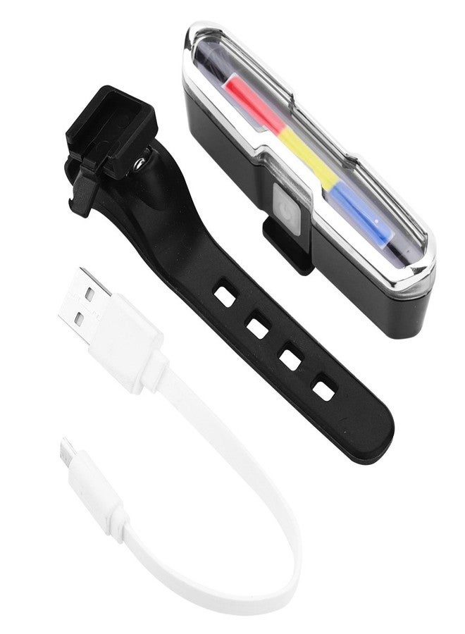 Dilwe Rear Light, Ultra Bright USB Rechargeable High LED Tail Light Accessories for Cycling Mountain (Red+Blue+White) - Image 2