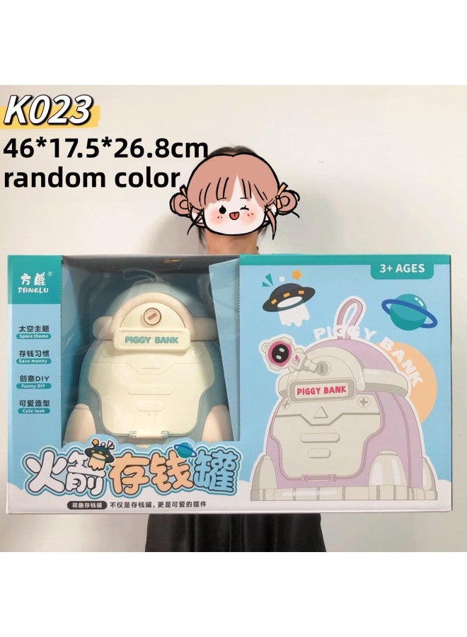 Educational Institution Toy Piggy Bank Storage Backpack Piggy Bank Suit 39 Mode Stall Children Gift Toys-Color:Cream Glue Cabin Piggy Bank (2 Colors Random) - Image 3