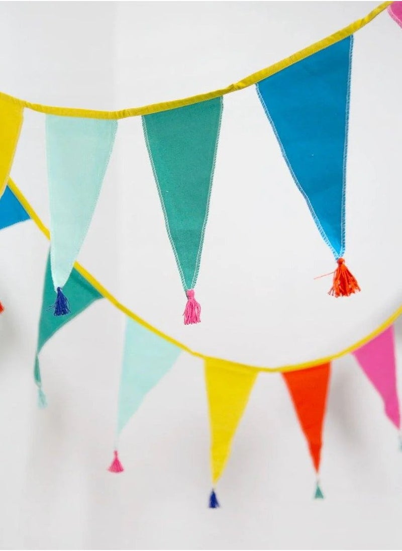 Talking Tables Brights Fabric Bunting 3m/10ft  - Image 1