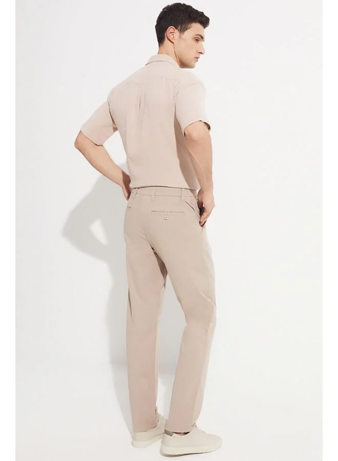 JUNE June Exclusive Men Regular Fit Side Pocket Chino Trouser Beige