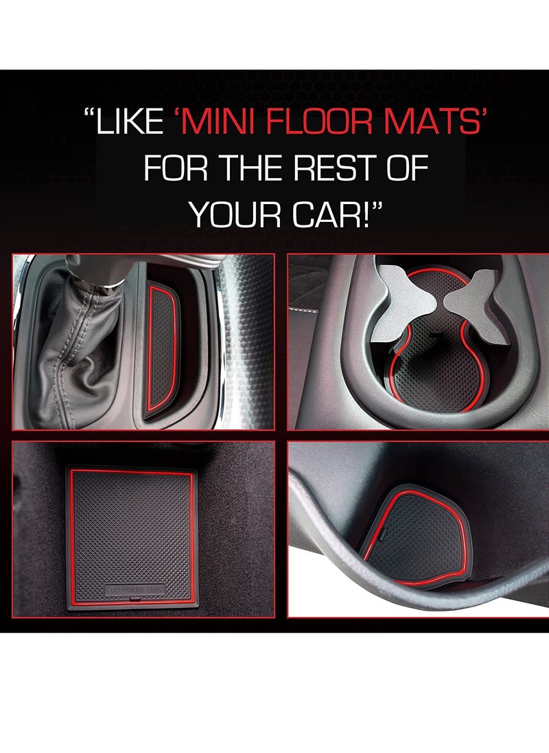 KASTWAVE - for Dodge Challenger Accessories 2015-2020 Interior Anti Dust Non-Slip Center Console Cup Holder Inserts Liner Mats 11pcs - Image 1