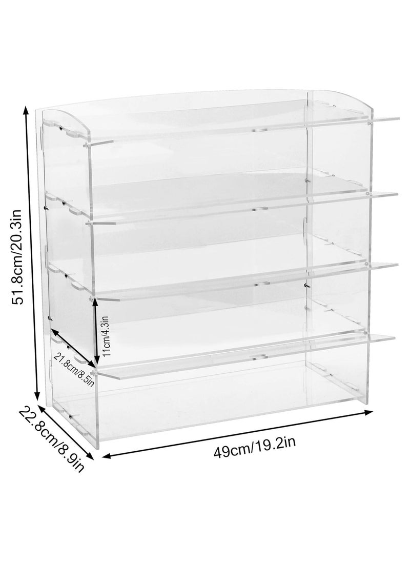 Eworld 4-Tier Clear Acrylic Display Cabinet with Detachable Flip Lid Design Ideal for Showcasing Candy, Pastries, Cosmetics, Figurines, and Memorabilia, Perfect for Bakeries, Convenience Stores, Homes  - Image 2