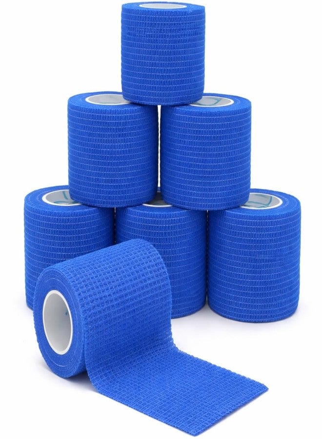 CareVego® Self Adhesive Bandage Wrap, 6 Pack, 5CM * 4.5CM, Cohesive Bandages, Medical Wrap, Elastic Bandage Wrap, Self Sticking Bandage Tape (Blue Color) - Image 1