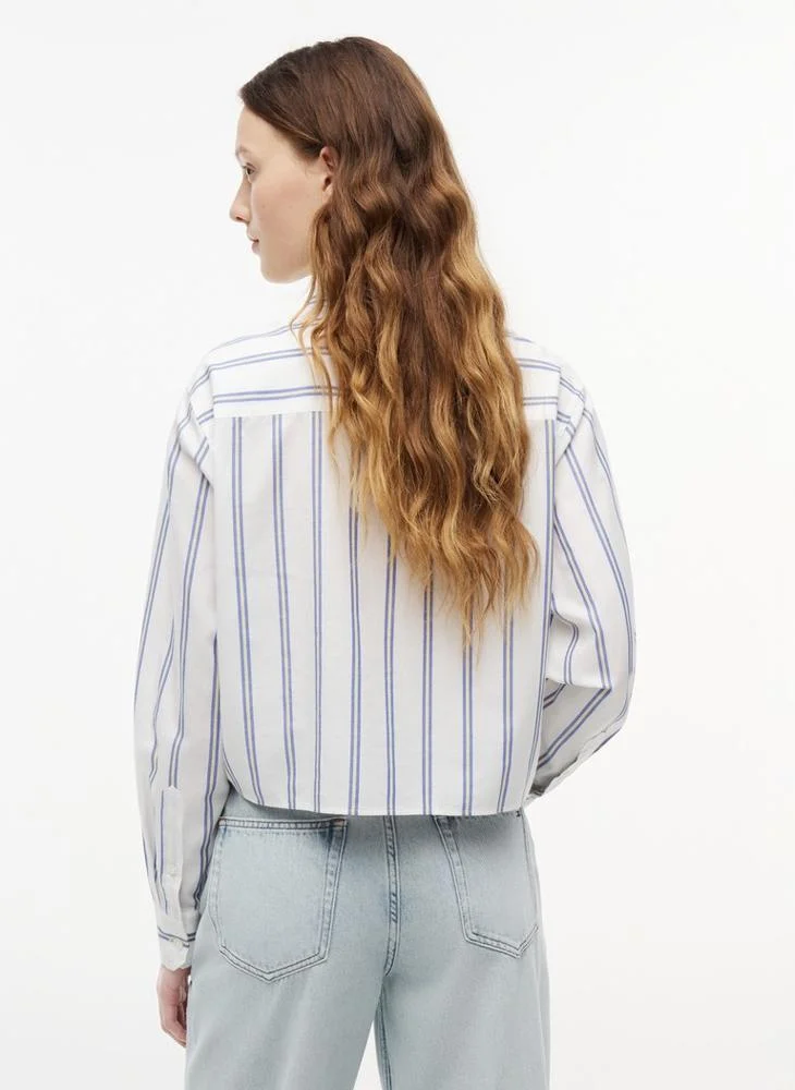 Tommy Jeans Relaxed Fit Twill Cropped Shirt