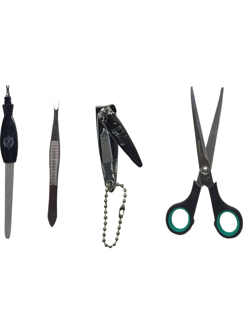 Paradise Nail Clipper, Tweezers, File, Scissors, Manicure Pedicure Set 