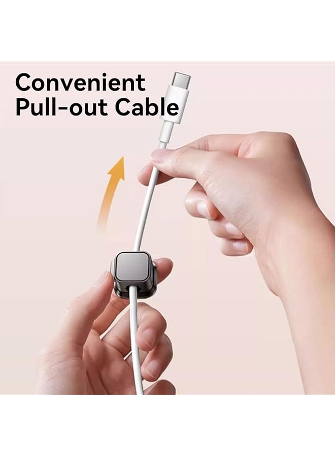 erorex 6 Pack Magnetic Cable Clips Spring Cable Holder Clips Cable Management Clips Adhesive Cord Wire Holder Keeper For Home Office Desk Phone Car Wall Desktop Nightstand - Image 3