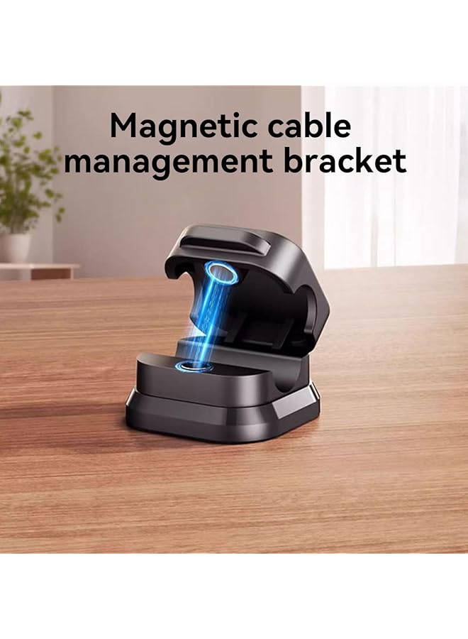 erorex 6 Pack Magnetic Cable Clips Spring Cable Holder Clips Cable Management Clips Adhesive Cord Wire Holder Keeper For Home Office Desk Phone Car Wall Desktop Nightstand - Image 4