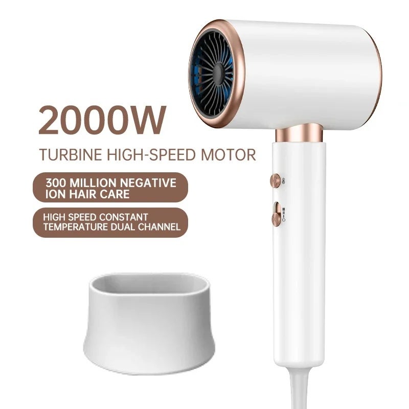GIOIO 2000W 5th Gear Professional Hair Dryer Negative Lonic Blow Hot Cold Wind Air Brush Hairdryer Strong PowerDryer Salon Tool - Image 1