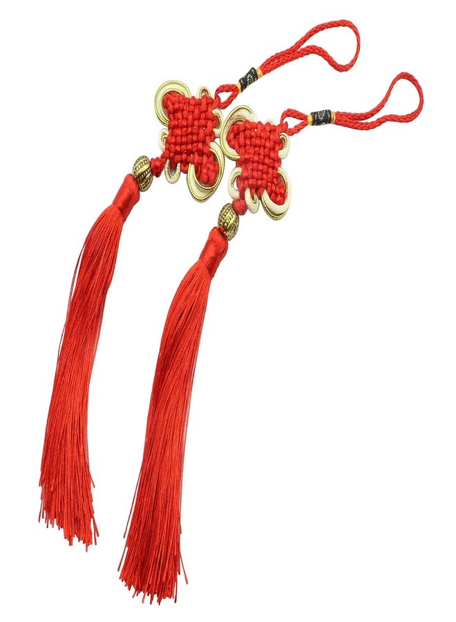 LBY Chinese Tassel Chinese Knot, Red Handmade Tassels Chinese Knots Band Beads, Lucky Knots to Attract Wealth Good Fortune and Health, for Door and Car Handing Decoration,5pcs - Image 2