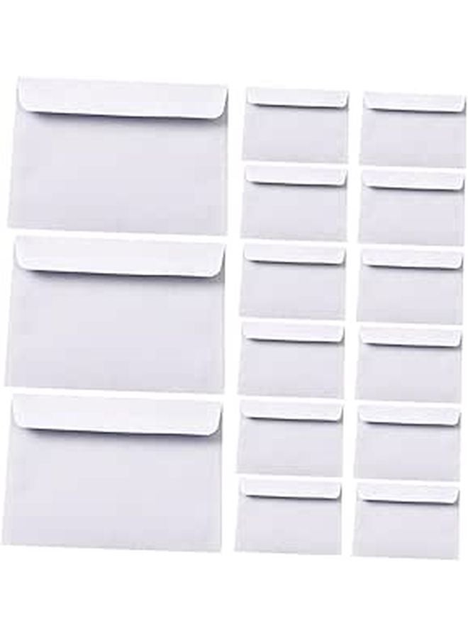 100 Pack Elegant Antique Style White Legal Envelopes For Business Cards Office Documents - Image 1
