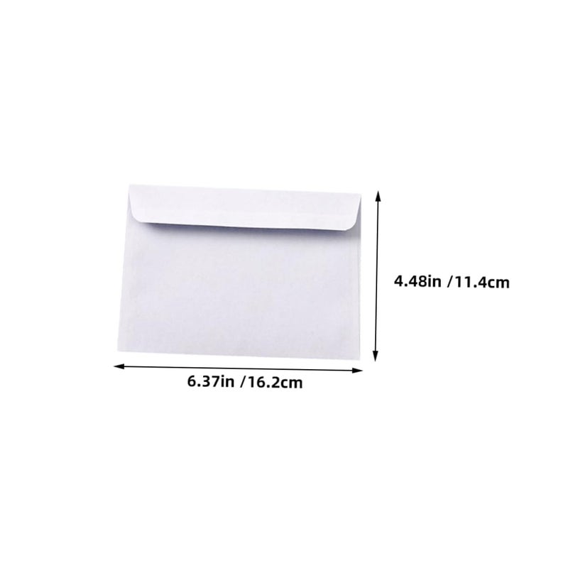 100 Pack Elegant Antique Style White Legal Envelopes For Business Cards Office Documents - Image 3