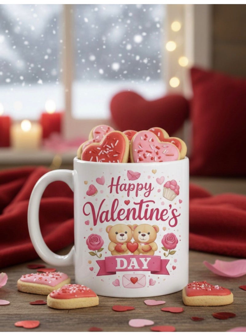 ميلز كوب سيراميك رائع لعيد الحب مزين بدببة تيدي - Image 3
