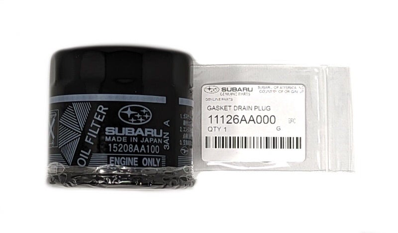 Subaru Engine Oil Filter & Crush Gasket KIT 15208AA100 & 11126AA000 Genuine Legacy Outback Impreza Wrx STi Forester Baja (1 Pack) - Image 1