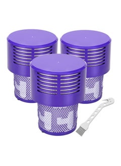 Replacement Filters, SYOSI Replacement V10 Filters for Dyson V10 Cyclone Series, Replace Part No. 969082-01, 3 Pack Filters and 1 Clean Brush