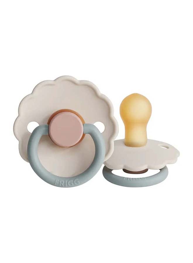 FRIGG Daisy Latex Baby Pacifier 6-18M 2-Pack Blush/Cotton Candy - Size 2 - Image 5