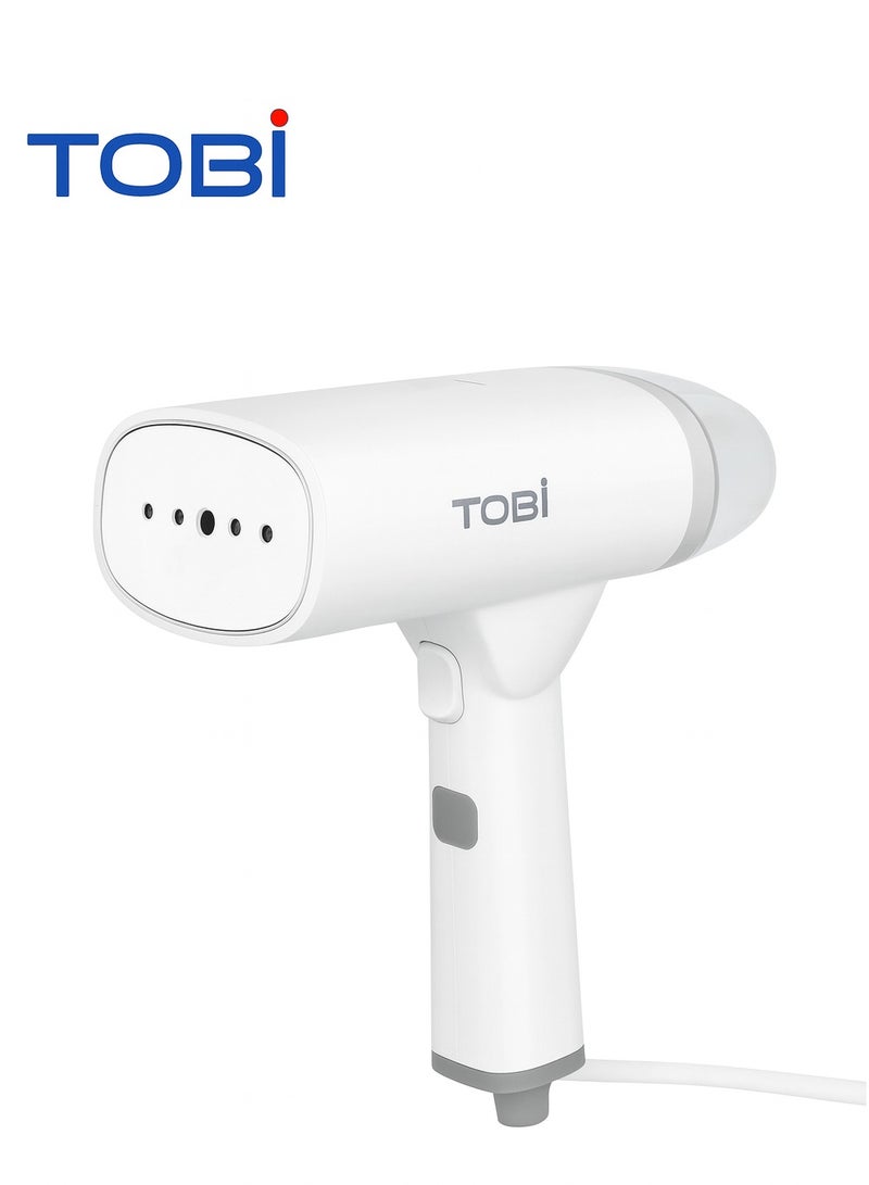 توبي مكواة بخار محمولة للملابس - مكواة بخار محمولة للملابس مع تسخين سريع وإخراج بخار قوي - مكواة بخار محمولة خفيفة الوزن مع خزان مياه وتصميم مريح - مكواة بخار محمولة سريعة التسخين للقمصان والفساتين والستائر للاستخدام المنزلي وأثناء السفر - Image 1