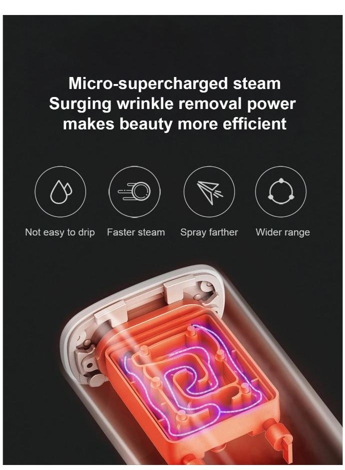 توبي مكواة بخار محمولة للملابس - مكواة بخار محمولة للملابس مع تسخين سريع وإخراج بخار قوي - مكواة بخار محمولة خفيفة الوزن مع خزان مياه وتصميم مريح - مكواة بخار محمولة سريعة التسخين للقمصان والفساتين والستائر للاستخدام المنزلي وأثناء السفر - Image 4