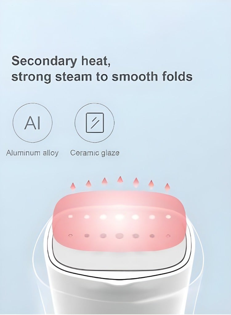 توبي مكواة بخار محمولة للملابس - مكواة بخار محمولة للملابس مع تسخين سريع وإخراج بخار قوي - مكواة بخار محمولة خفيفة الوزن مع خزان مياه وتصميم مريح - مكواة بخار محمولة سريعة التسخين للقمصان والفساتين والستائر للاستخدام المنزلي وأثناء السفر - Image 2