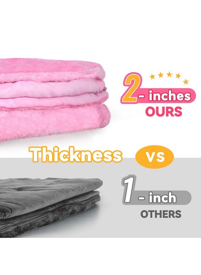 iPlay, iLearn iPlay, iLearn Kids Unicorn Sleeping Bag, Toddler Girl Nap Mat, Plush Animal Slumber Bag 2 In 1 Pink Pillow Daycare Preschool Kindergarten Birthday Gift Travel Sleepover 3 4 5 6 7 8 10 12 Yr Child Teen  - Image 3