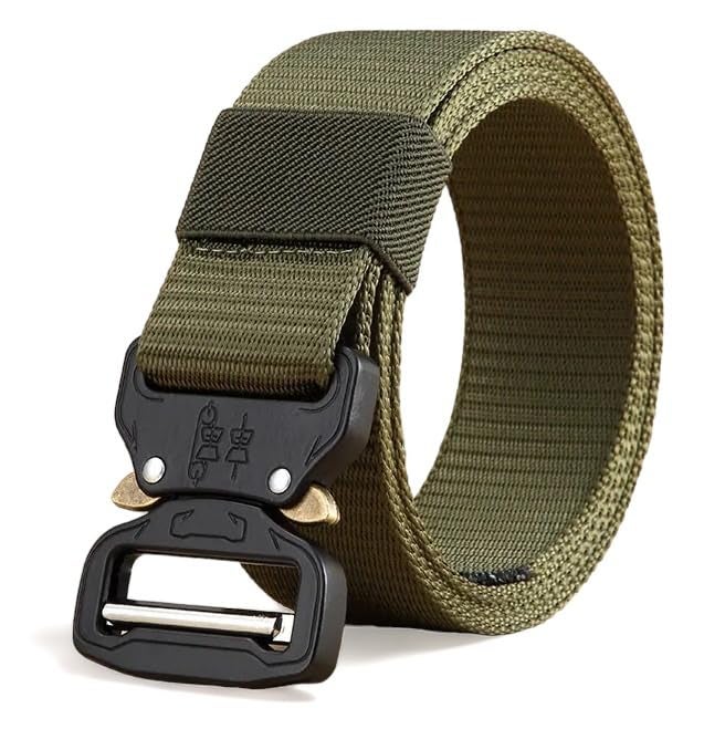 ZORO Nylon Tactical Quick Release Buckle Belt For Men (Nb-51) Green - Image 1