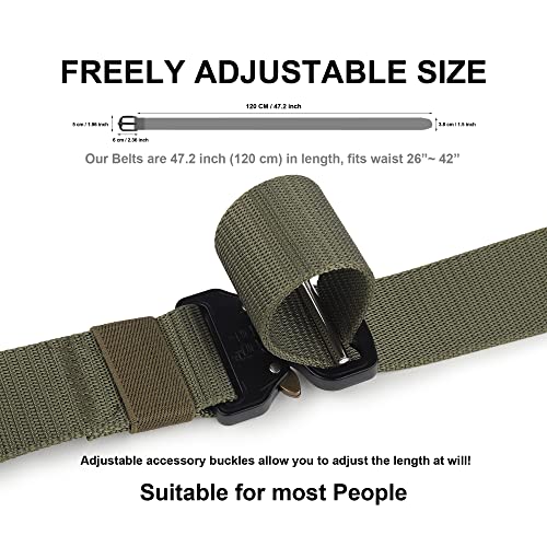 ZORO Nylon Tactical Quick Release Buckle Belt For Men (Nb-51) Green - Image 4