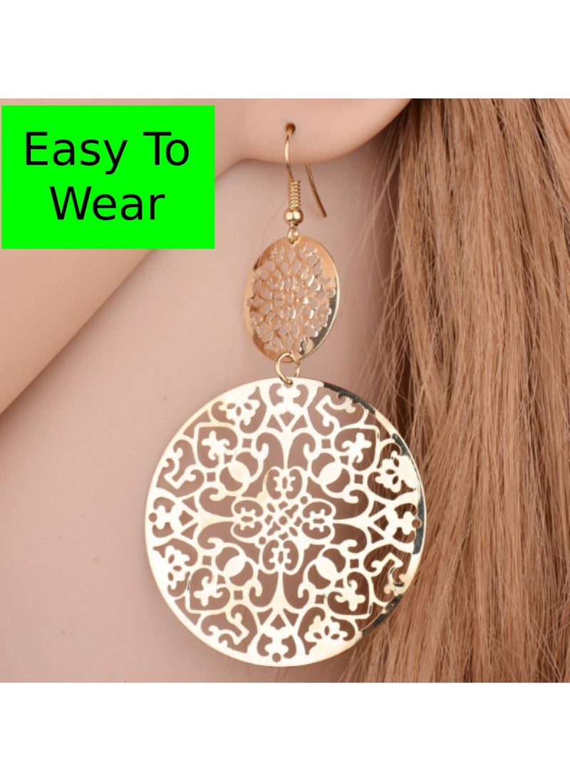 Soko Mesh - Boho Retro Silver Dangle Earrings - Dazzling Collection - Elevate Everyday Style with Hypoallergenic Fashion-forward Women's Jewelry - Image 1