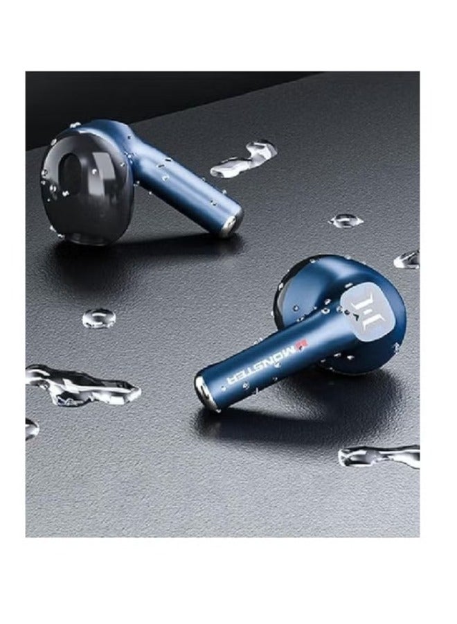 Monster Bluetooth Earphones XKT10 Navy Blue - Image 3