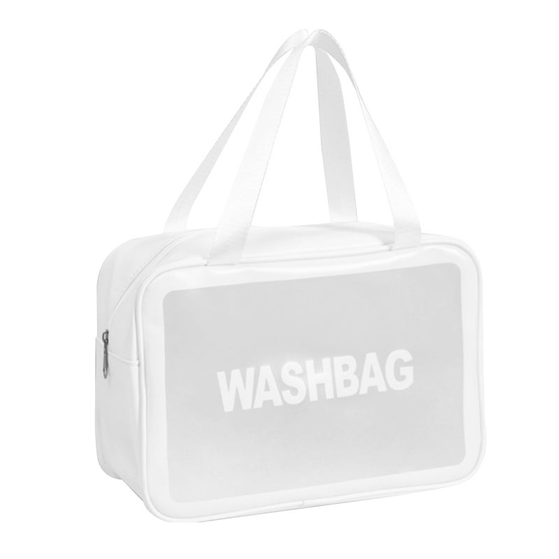 Clear Cosmetic Bags PVC Waterproof Make Up Pouch Travel Portable Large Capacity Storage Bag Toiletry Bag Organizers with Handle - Image 5