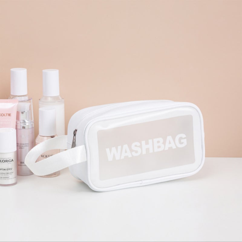 Clear Cosmetic Bags PVC Waterproof Make Up Pouch Travel Portable Large Capacity Storage Bag Toiletry Bag Organizers with Handle - Image 4