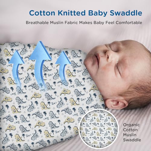 Mee Mee Cotton Muslin Swaddle Wraps – Pack of 3, 100×120 cm | Gentle, Skin-Friendly & Lightweight | Baby Blanket, Nursing & Stroller Cover for Newborns - Image 5