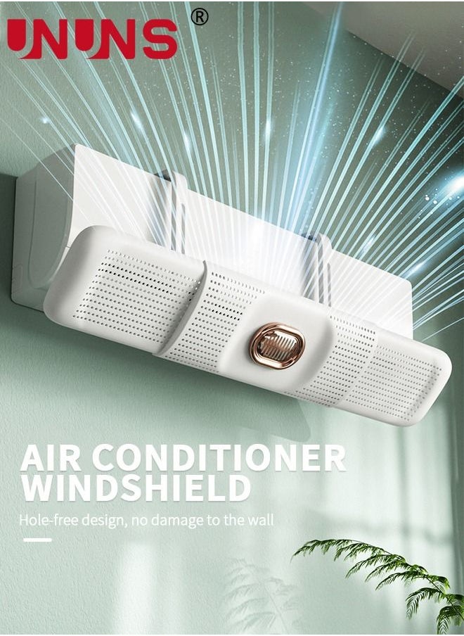 UNUNS Air Conditioner Deflector,Adjustable Air Deflector With Aromatherapy,Telescopic Air Conditioning Wind Baffle With Length 74-98cm For Wall Mounted Air Conditioners  - Image 2